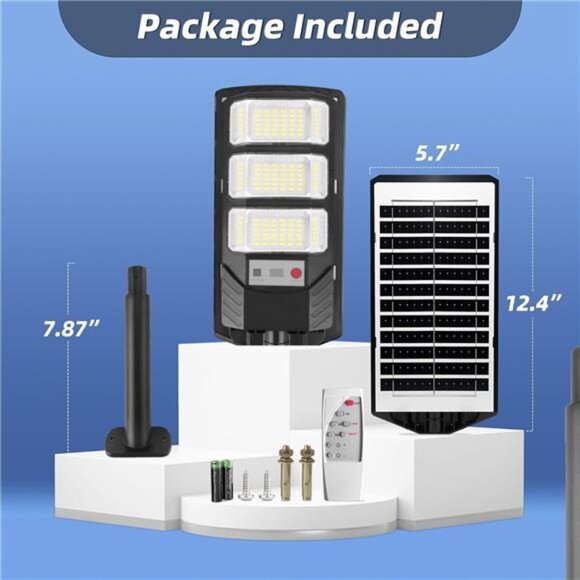 Solar Street Lights Outdoor Motion Sensor Waterproof Dusk to Dawn Yard Path Ligh - Picture 6 of 7